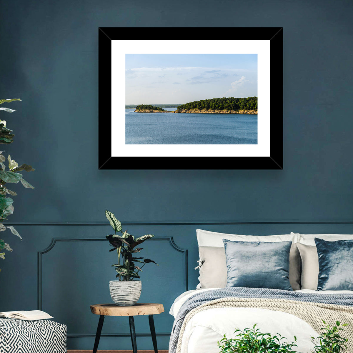Truman Lake Peninsula Wall Art in a room, landscape