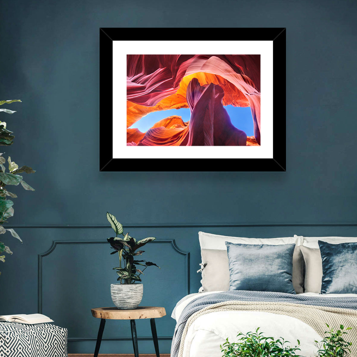 Antelope Canyon Wall Art in a room, landscape