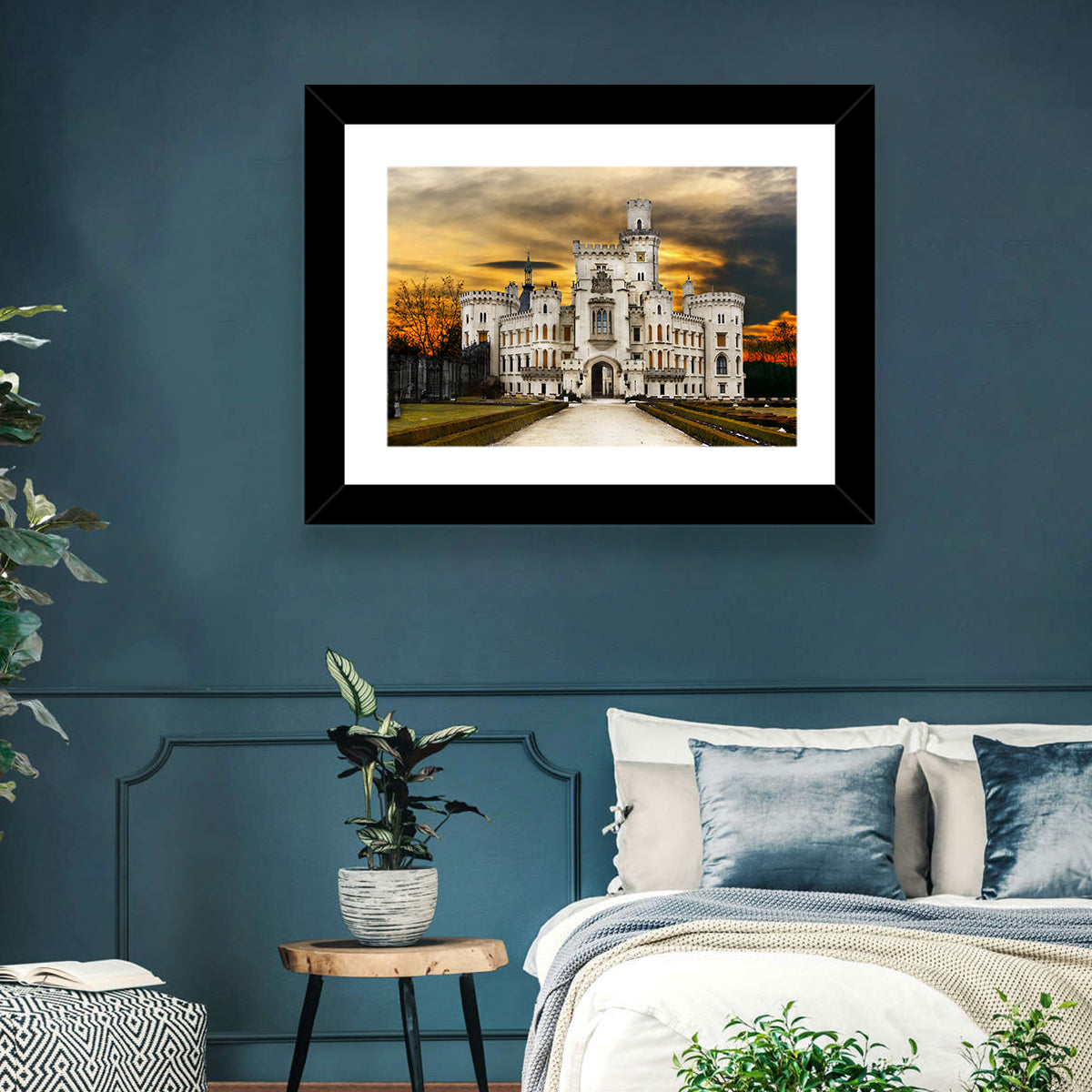 Hluboká Castle at Sunset Wall Art