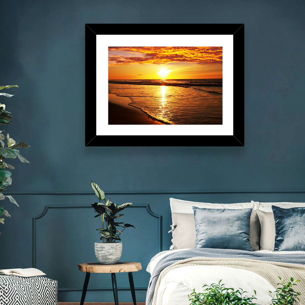 Golden Thai Beach Sunset Wall Art