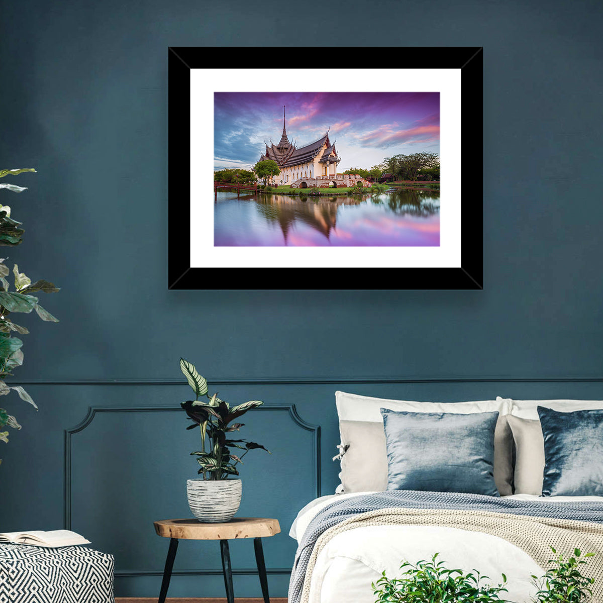 Sanphet Prasat Palace at Dusk Wall Art in a room, landscape