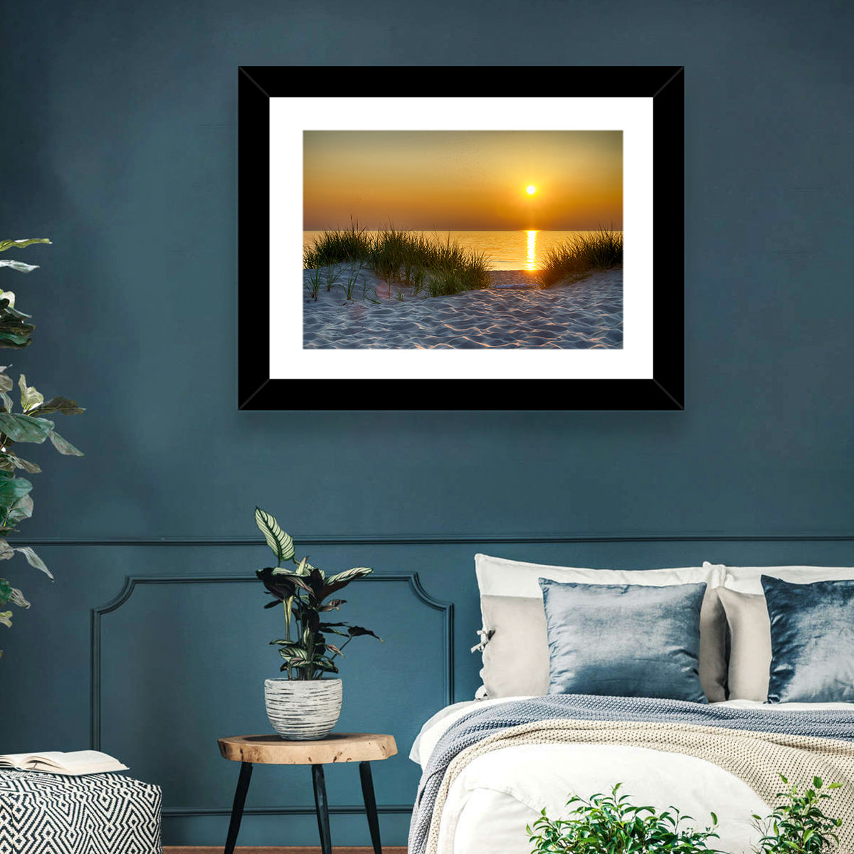 Lake Michigan Sunset Dunes Wall Art