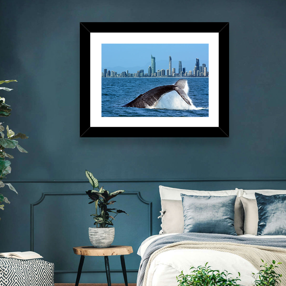 Gold Coast Whale and Skyline Wall Art
