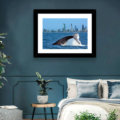 Whale and Skyline Wall Art