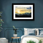 Golden Team Silhouettes at Sunset Wall Art