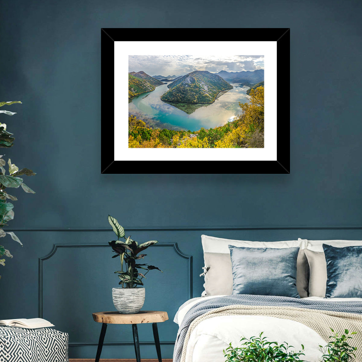 Rijeka Crnojevića Bend, Lake Skadar Wall Art in a room, landscape
