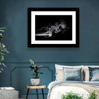 Swirling Smoke on Black Wall Art