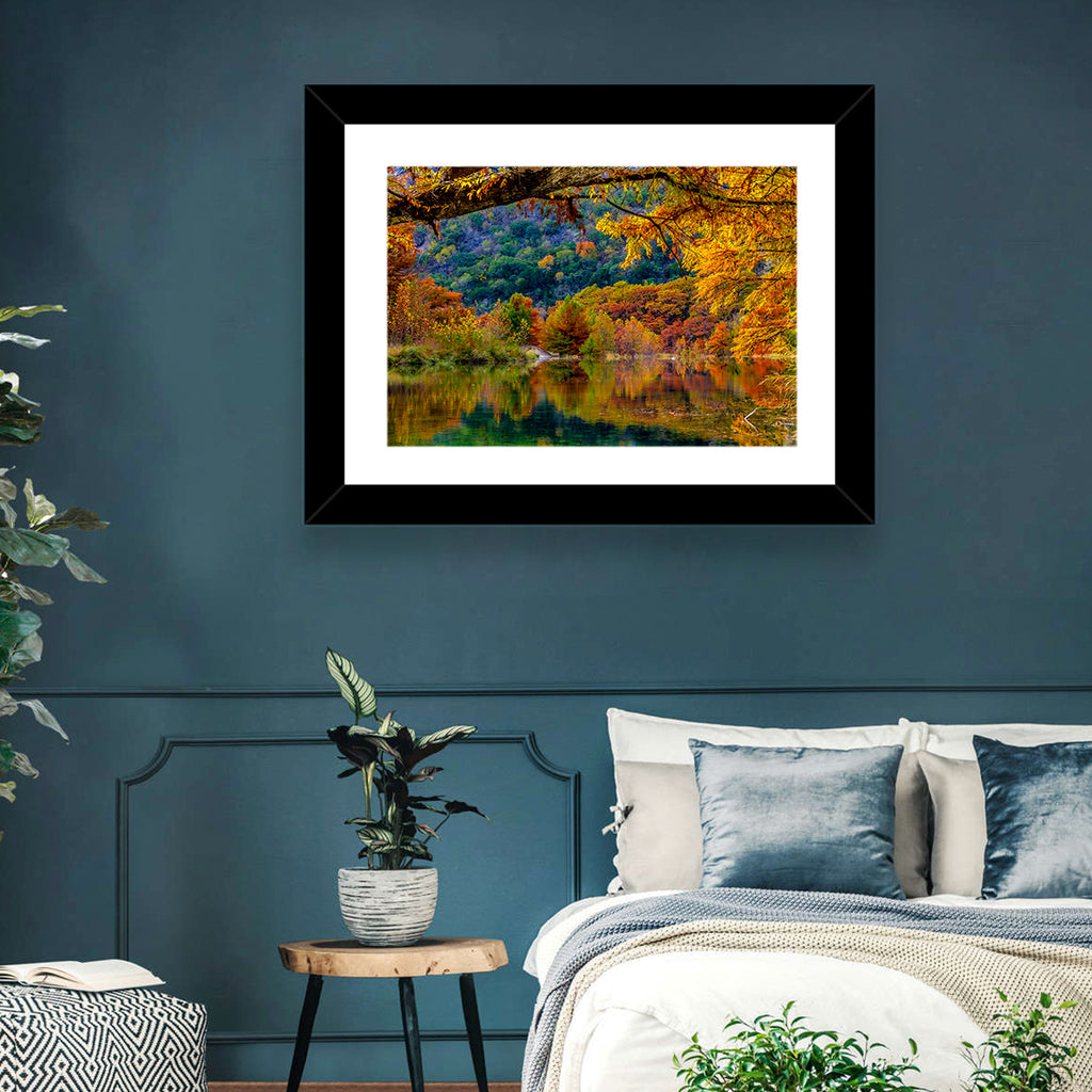 Frio River Autumn Reflection Wall Art