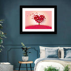 Whimsical Heart Tree Illustration Wall Art