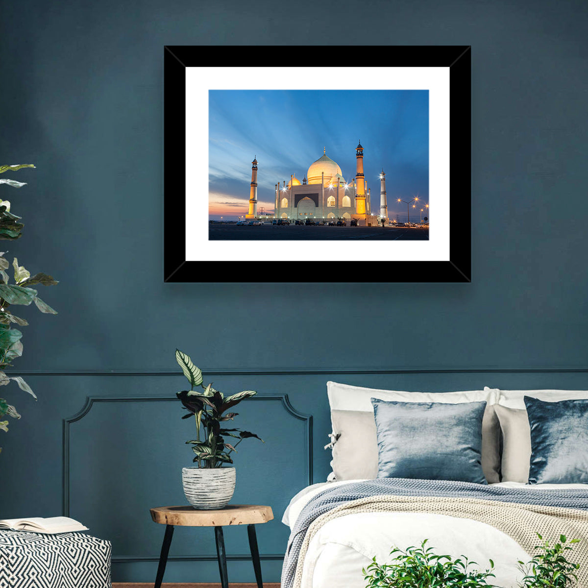 Siddiqa Fatima Zahra Mosque at Dusk Wall Art in a room, landscape