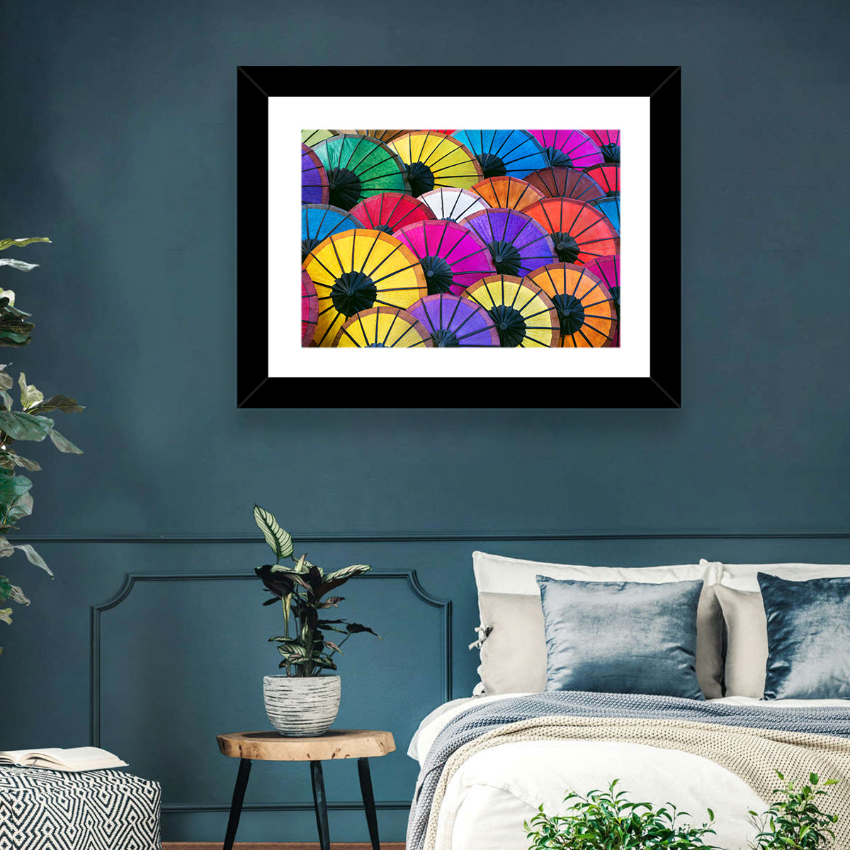 Vibrant Market Parasols Wall Art