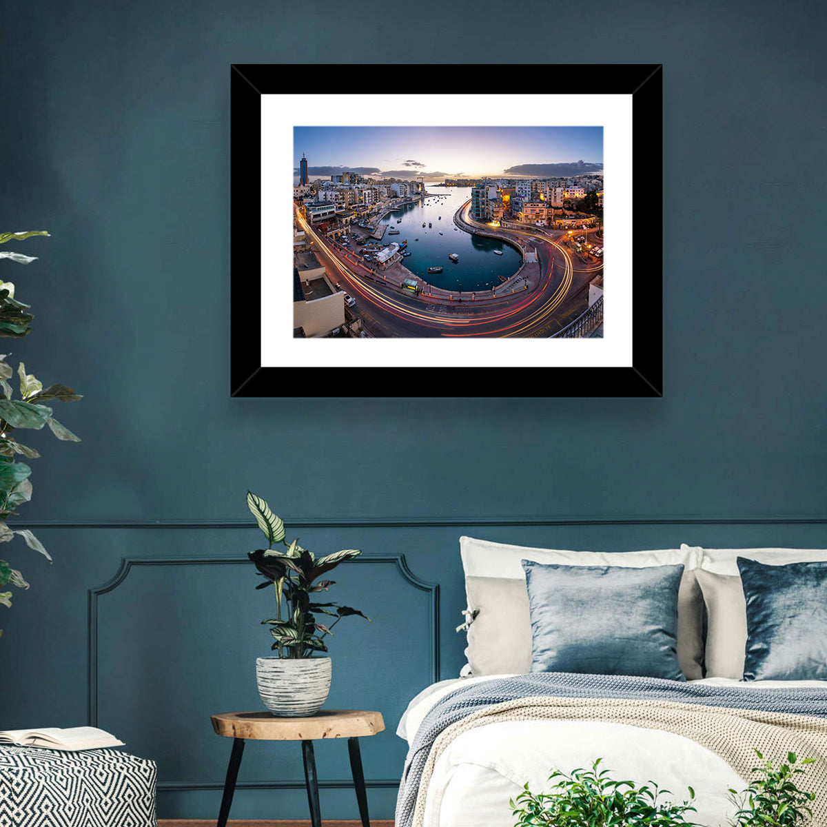 Spinola Bay Light Trails Wall Art in a room, landscape
