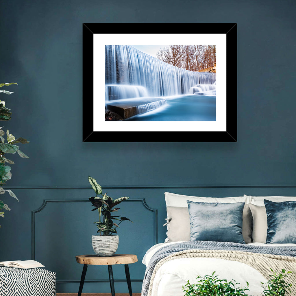 Seeley's Pond Winter Waterfall Wall Art