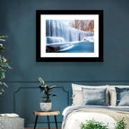 Seeley's Pond Winter Waterfall Wall Art