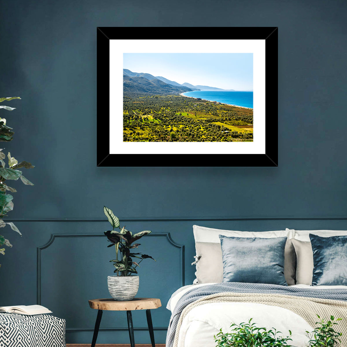 Borsh Coastline, Albania Wall Art in a room, landscape
