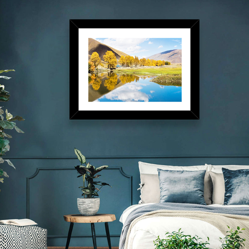 Chanxi Autumn Reflection Road Wall Art