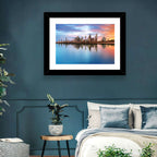 Kuwait City Skyline at Sunset Wall Art