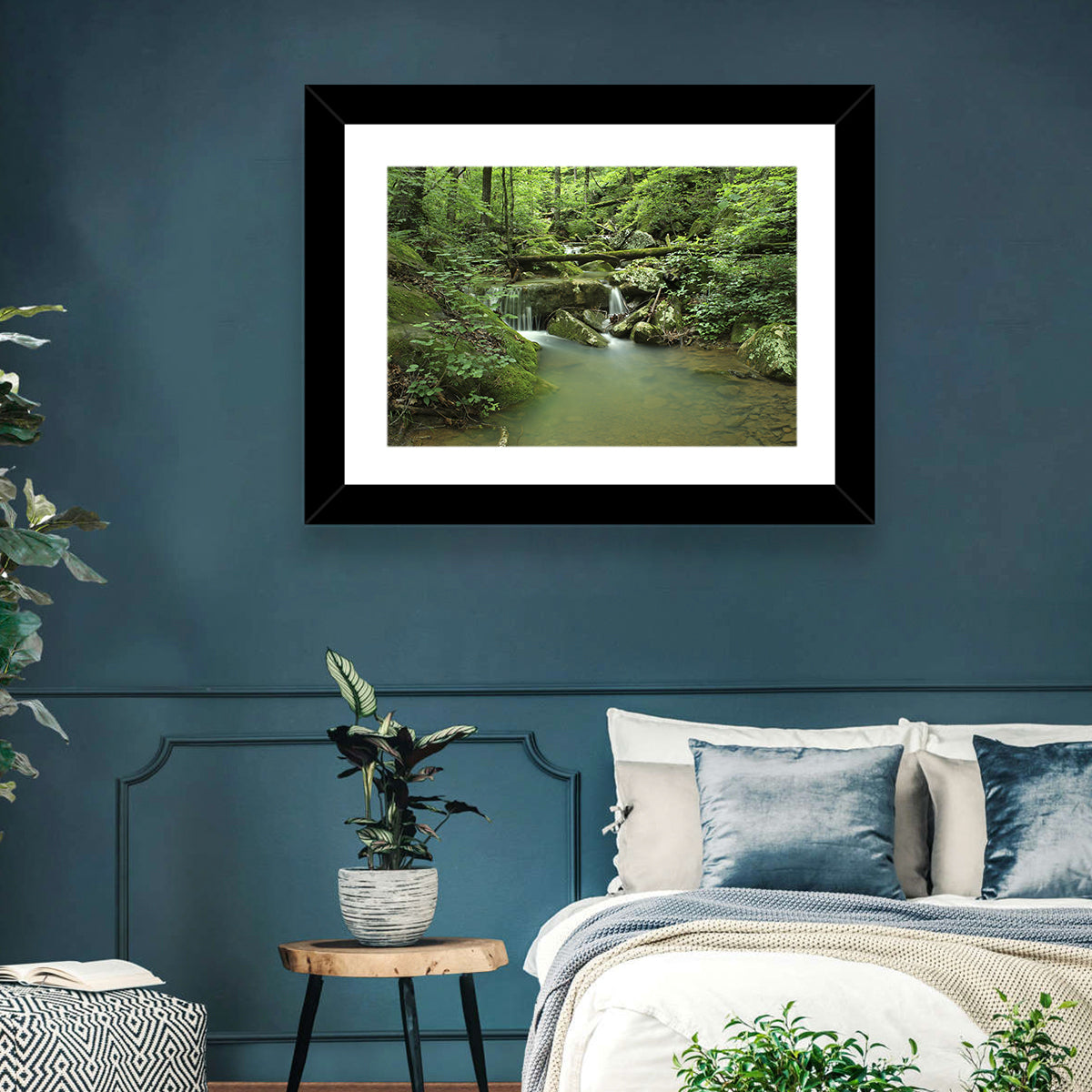 Arkansas Forest Stream Wall Art in a room, landscape