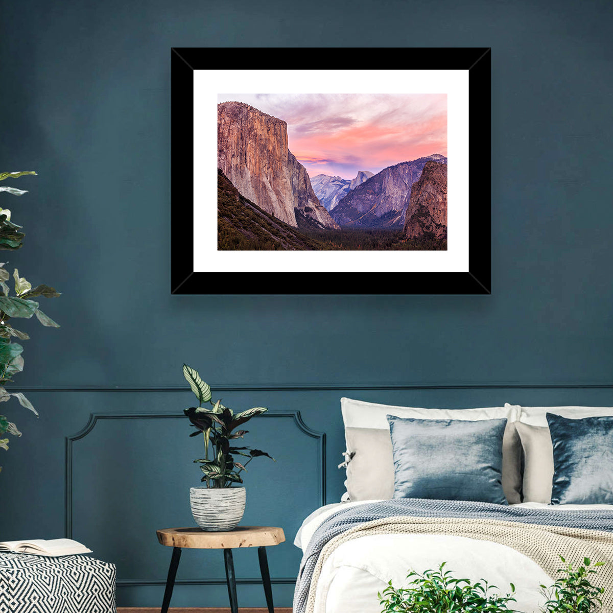 El Capitan at Tunnel View Wall Art in a room, landscape