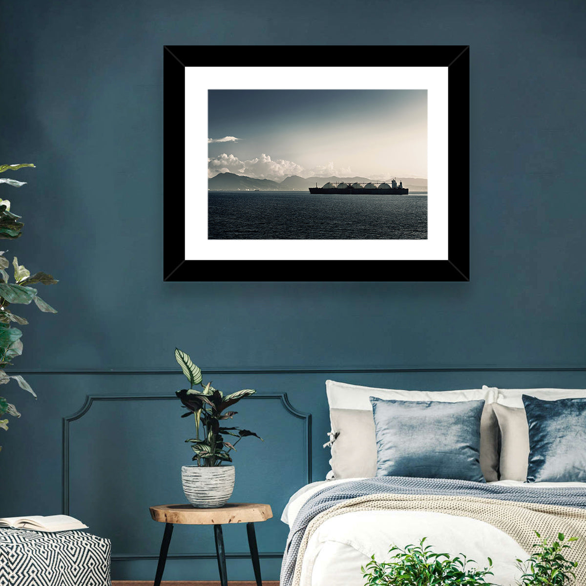 Lng Tanker at Sea Wall Art in a room, landscape