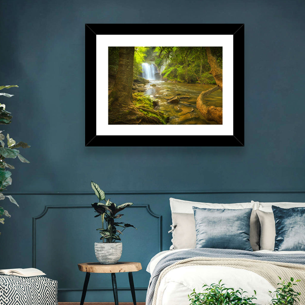 Deep Forest Waterfall Wall Art