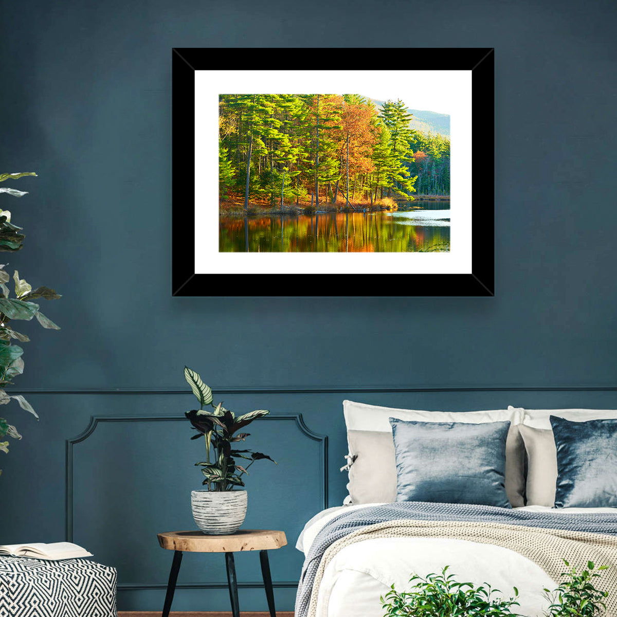 White Mountain National Forest Reflection Wall Art in a room, landscape