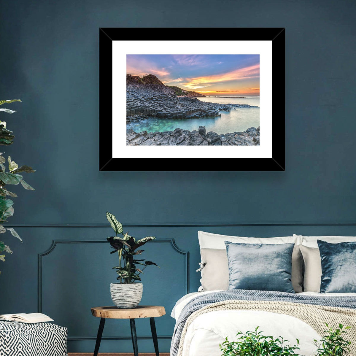 Tuy Hoa Basalt Sunset Wall Art in a room, landscape