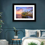 Golden Hour Offshore Oil Rig Wall Art