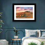 Tuscan Hilltop Road at Dusk Wall Art