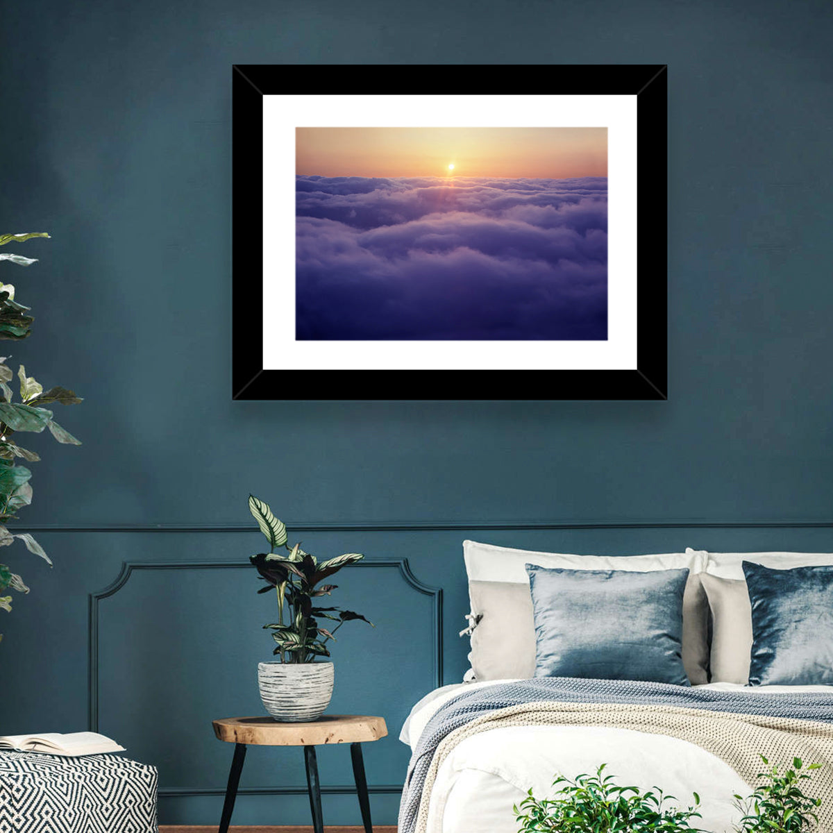 Sunset Over Endless Clouds Wall Art