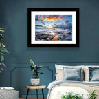 Sunset Over Volcanic Shore Wall Art