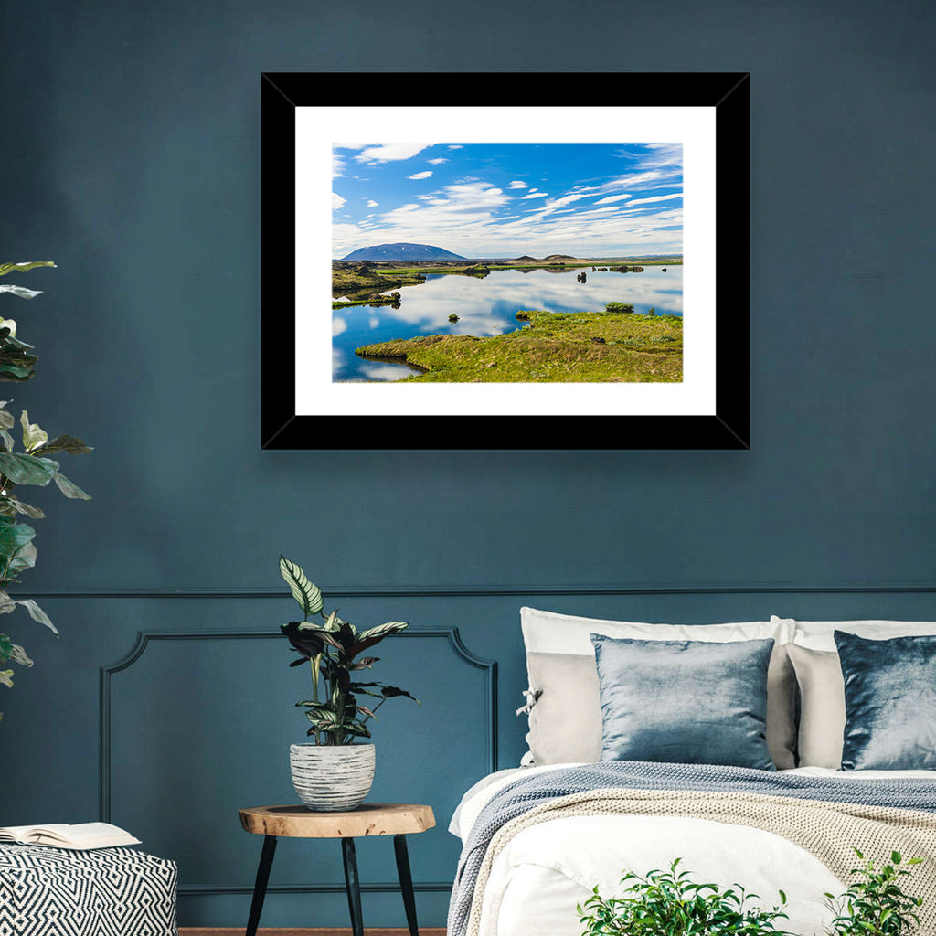 Lake Myvatn Reflection Wall Art