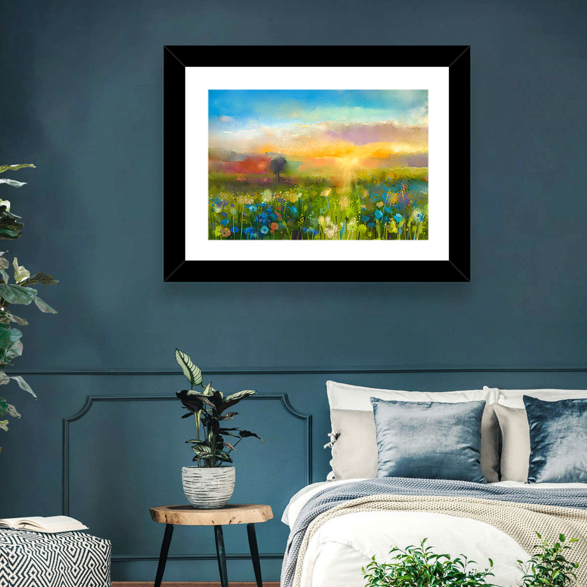 Sunset Wildflower Meadow Wall Art