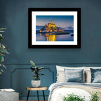 Mont Saint-michel at Dusk Wall Art