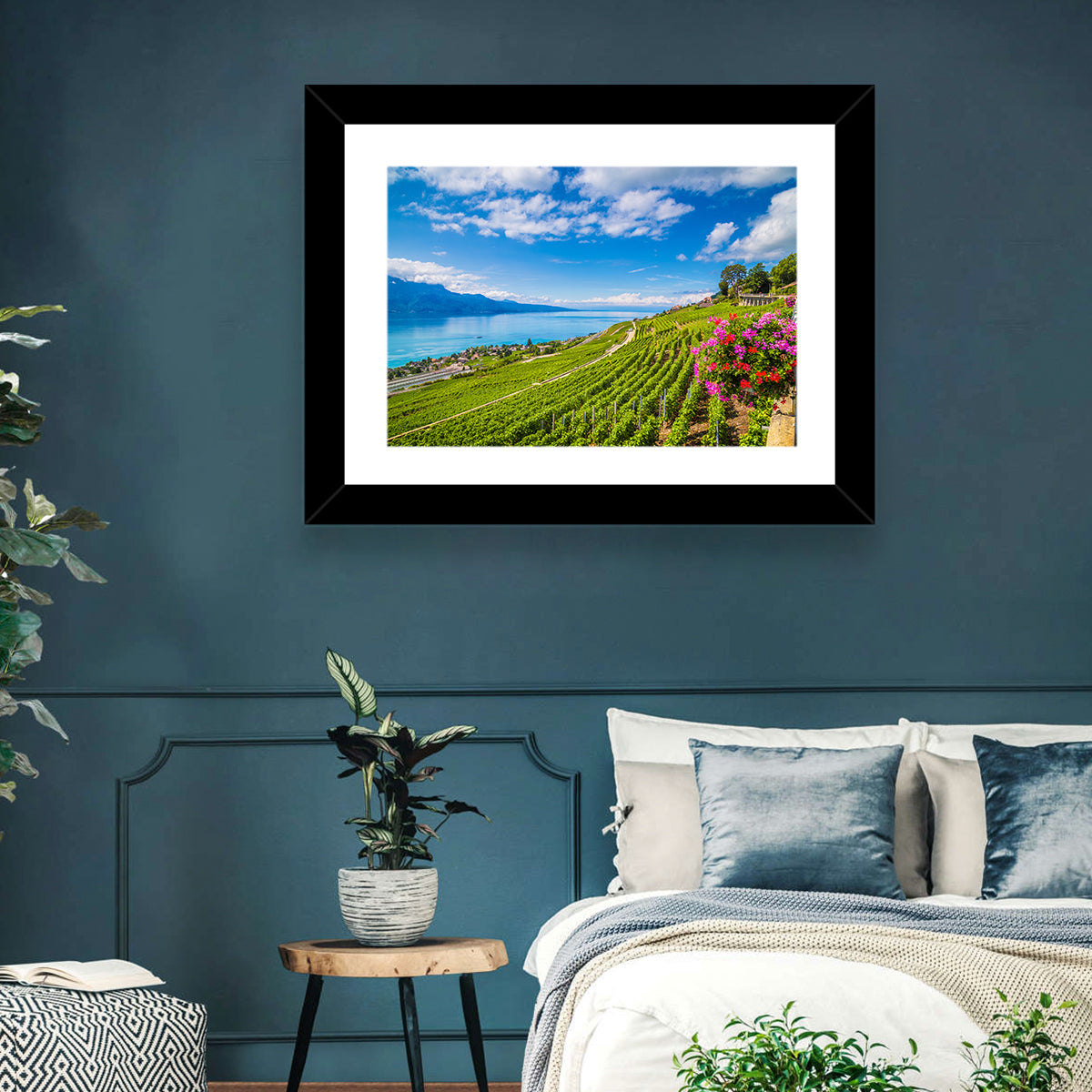 Lavaux Wine Region Wall Art in a room, landscape