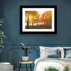 Foggy Autumn Forest Wall Art