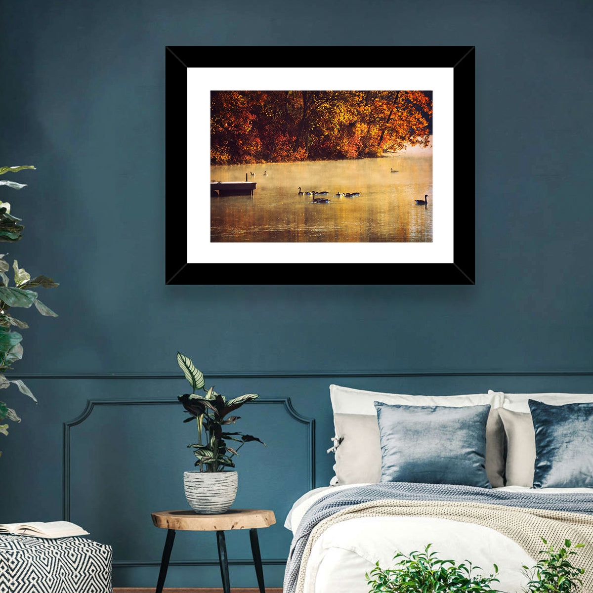 Governor Dodge Misty Lake Wall Art in a room, landscape