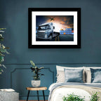 Sunset Freight Terminal Truck Scene Wall Art