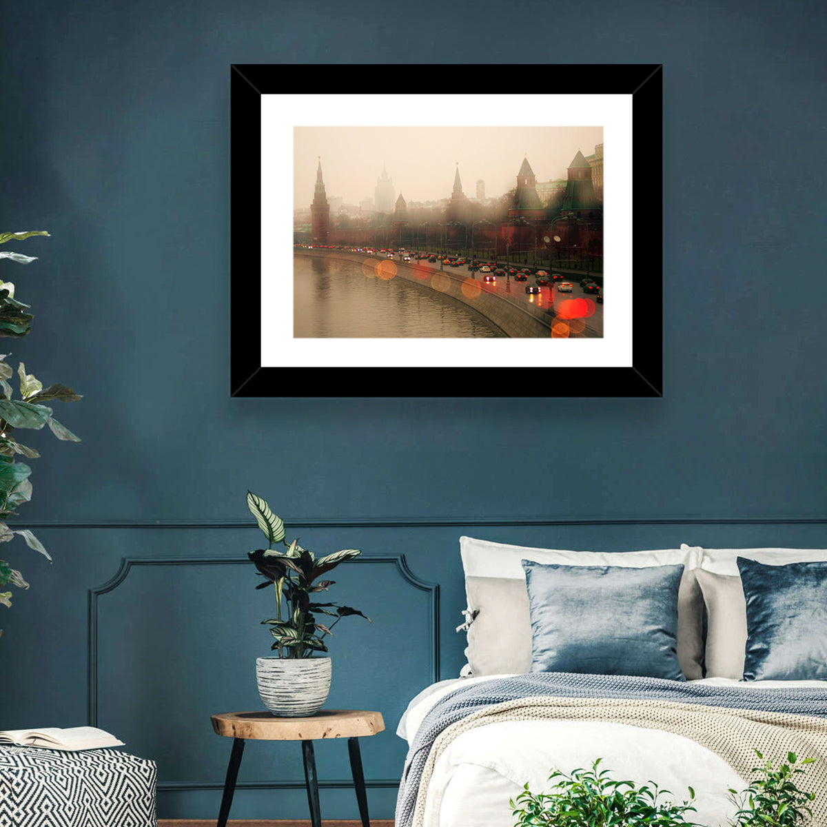 Foggy Moscow Kremlin at Dusk Wall Art