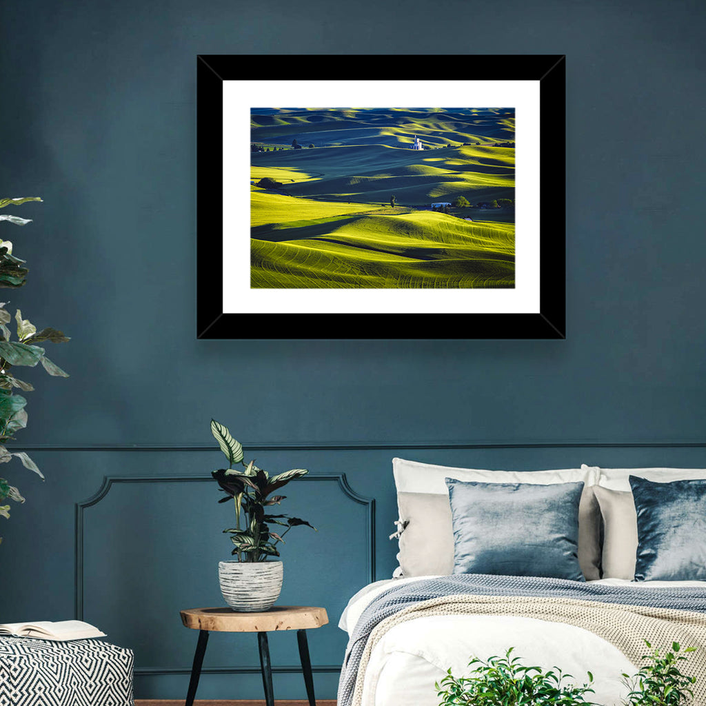 Palouse Hills with Grain Elevator Wall Art