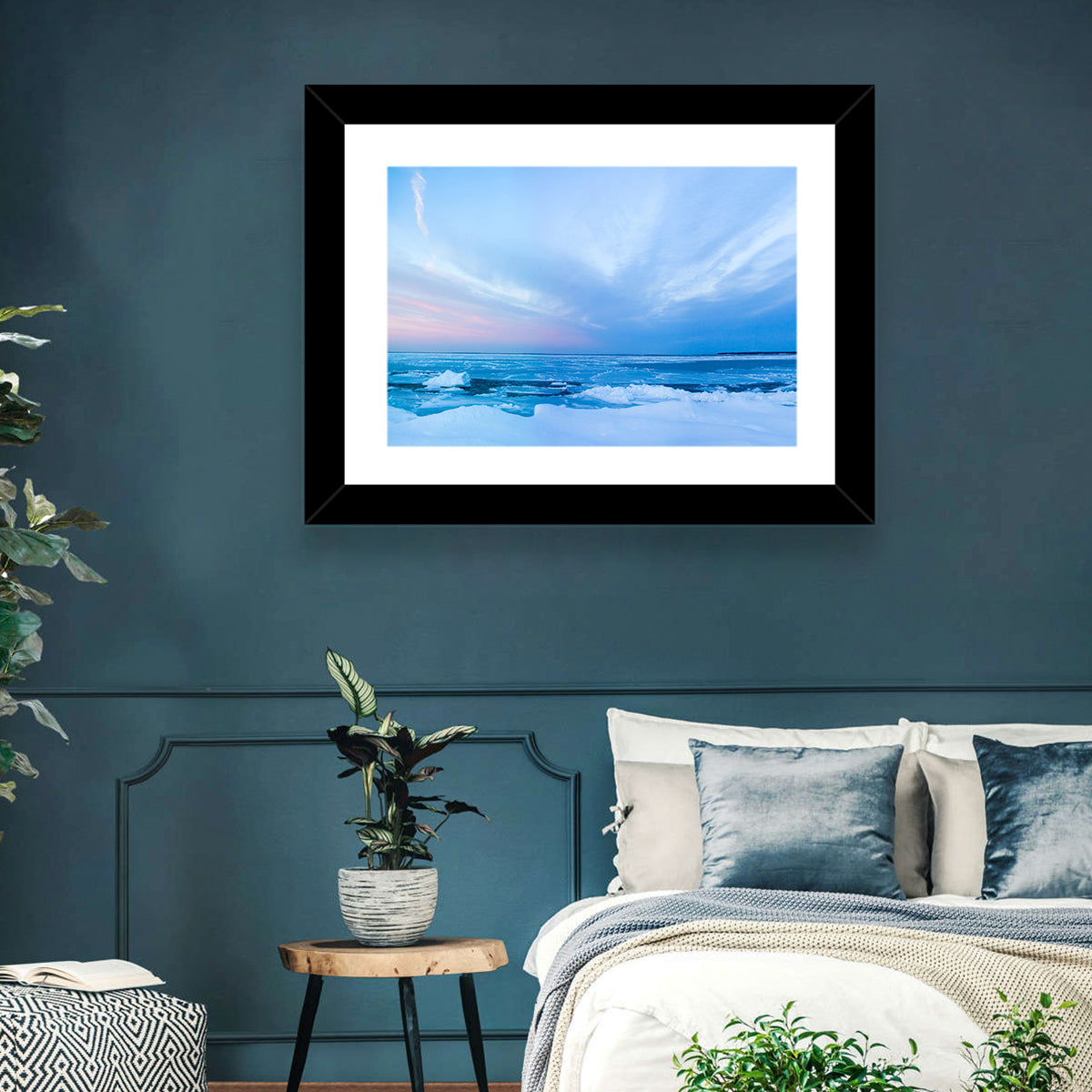 Frozen Blue Seascape Wall Art