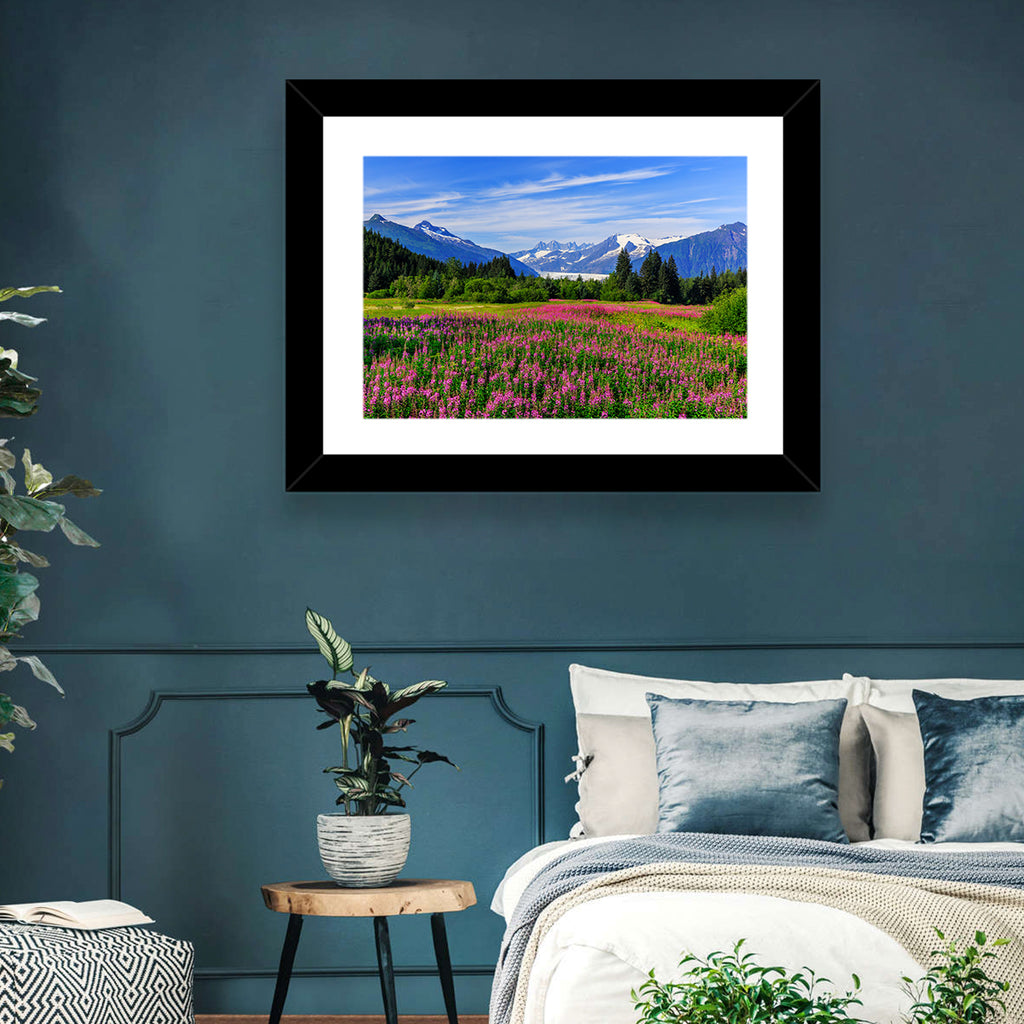 Juneau Meadow with Mendenhall Glacier Wall Art