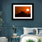 Hagia Sophia Silhouette at Sunset Wall Art