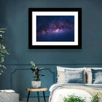 Violet Blue Milky Way Galaxy Wall Art