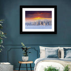 Snowy Forest Sunset Wall Art