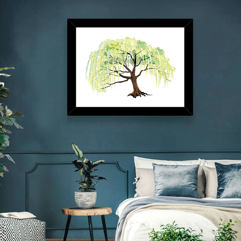 Weeping Willow Watercolor Sketch Wall Art