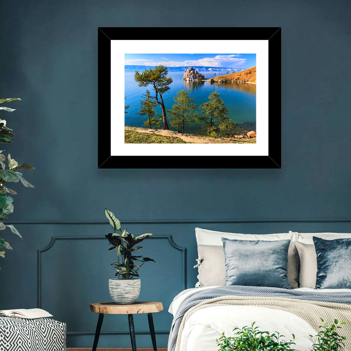 Shamanka Rock, Lake Baikal Wall Art in a room, landscape