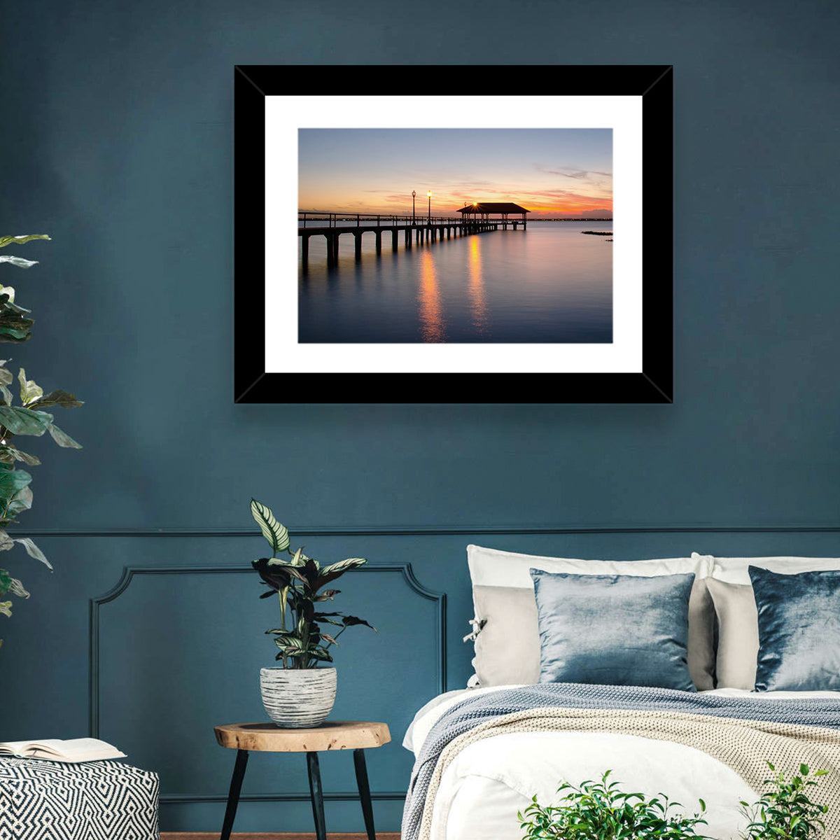 Lake Jackson Pier Sunset Wall Art