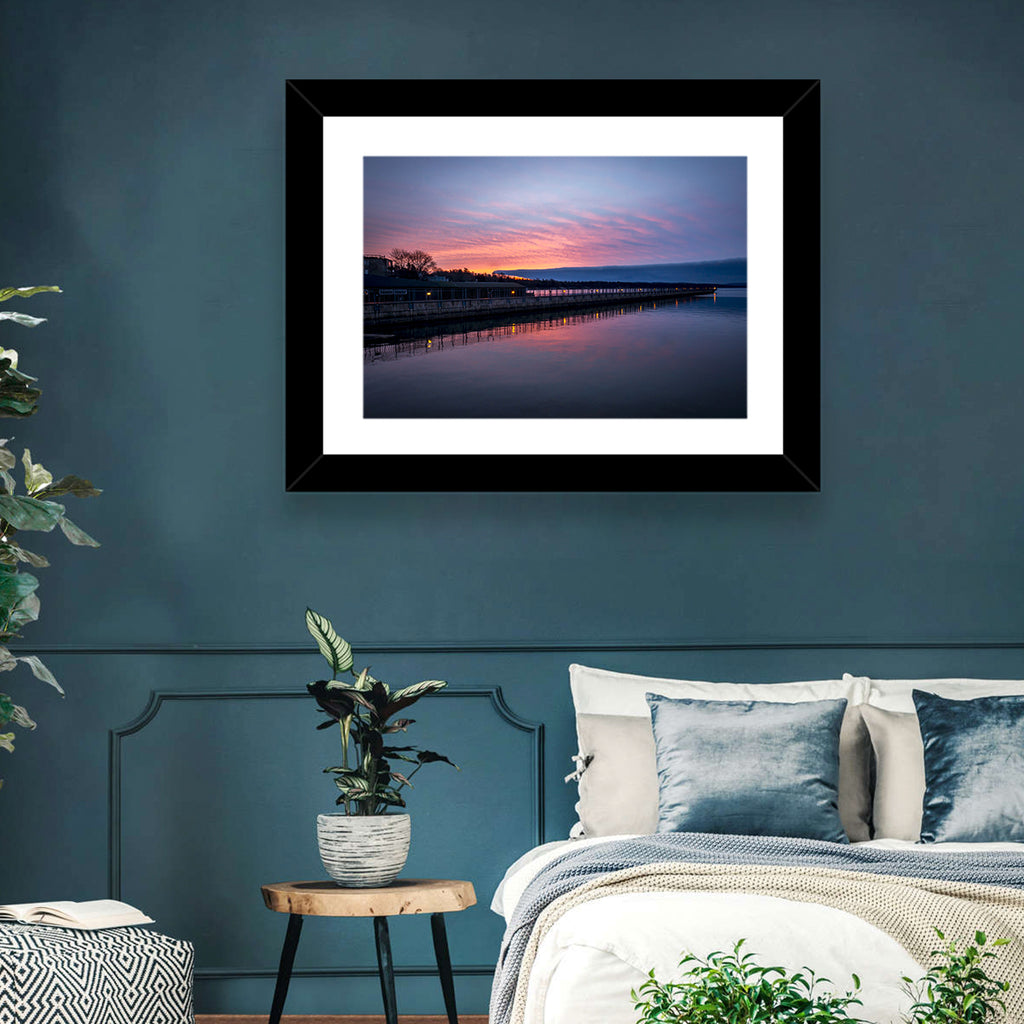 Skaneateles Lake Pier at Dusk Wall Art