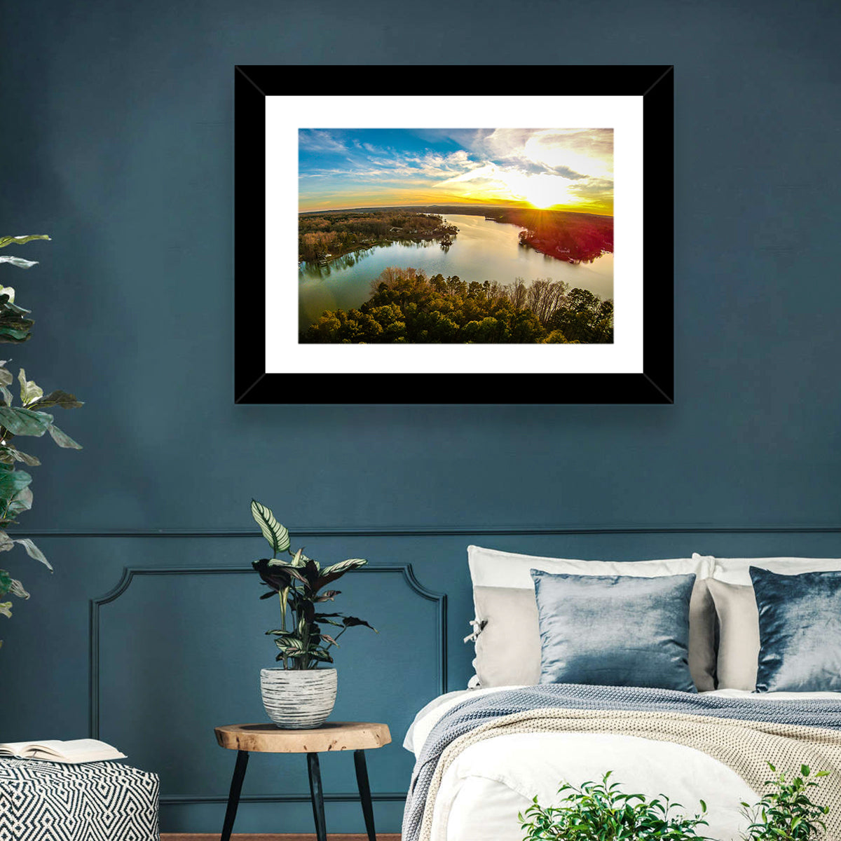 Lake Wylie Golden Sunset Wall Art